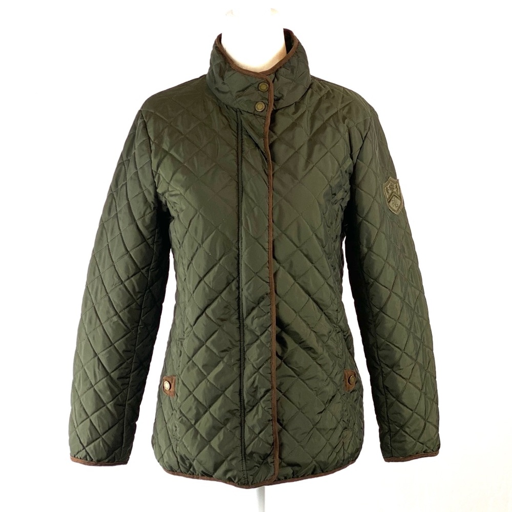Ralph Lauren Green Quilted Puffer Coat XS